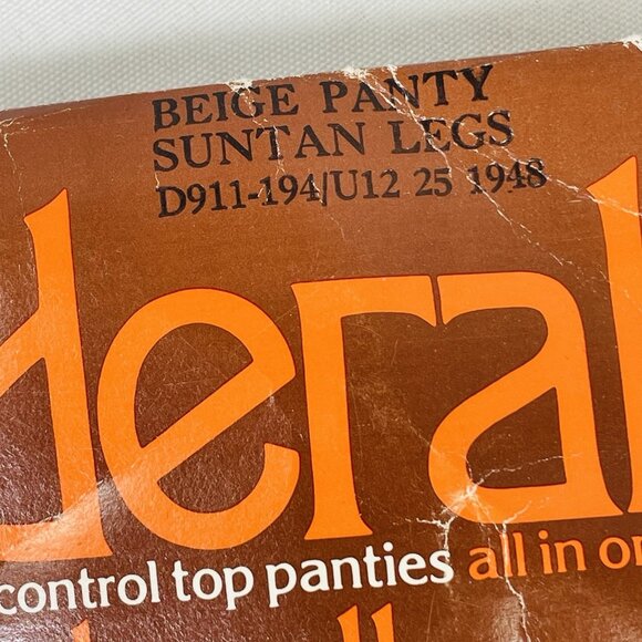 2 Pairs Vintage Slenderalls Control Top Pantyhose Queen Size Suntan - Picture 2 of 6